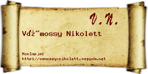 Vámossy Nikolett névjegykártya